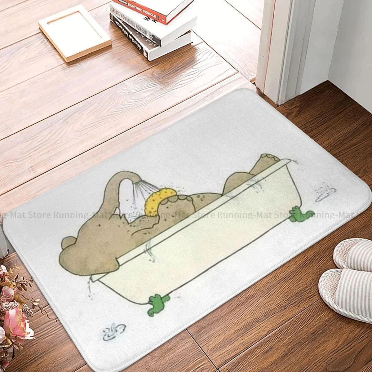 Tappetino Antiscivolo Babar Taking A Bath Bath Kitchen Mat Tappeto Da Preghiera Flanella Pattern Decor
