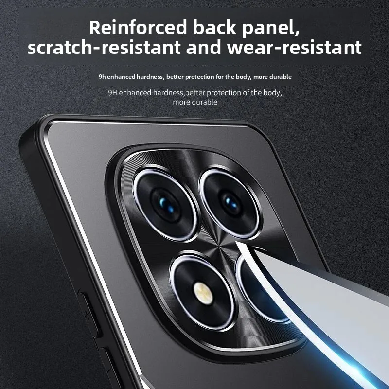 Luxury Aluminum Alloy Matte Armor Back Case with Cold Skin Feel PC Cover