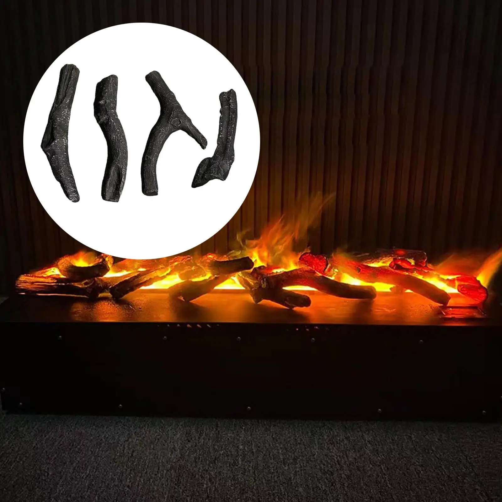Fake Fireplace Logs Decoration | Non Working Fireplace Decorations - 4  Decorative - Aliexpress