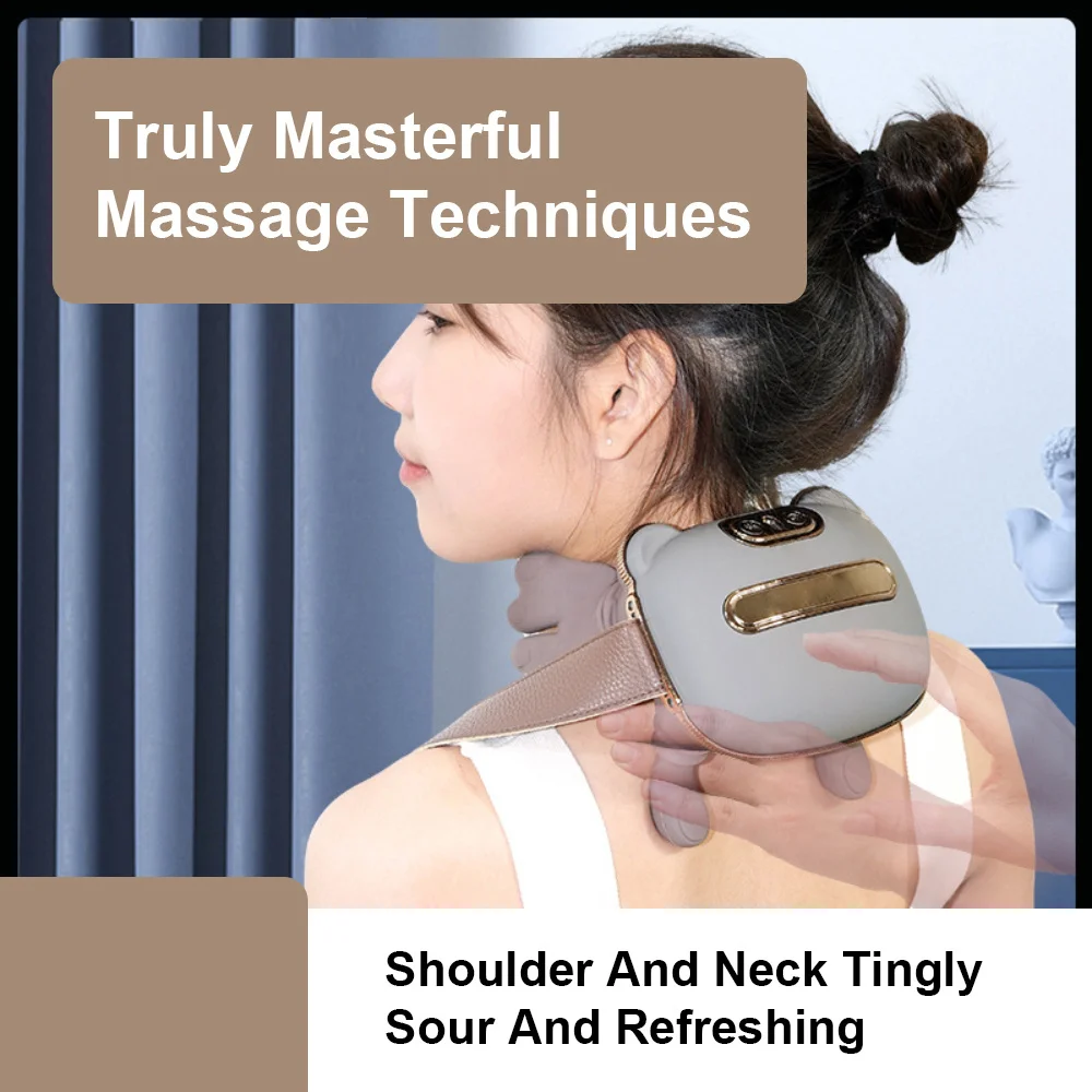 Bionic Hand Shoulder & Neck Massager Heated Massage Relieve Shoulder and Neck Pain Deep Relaxation Trapezius Muscle Massager