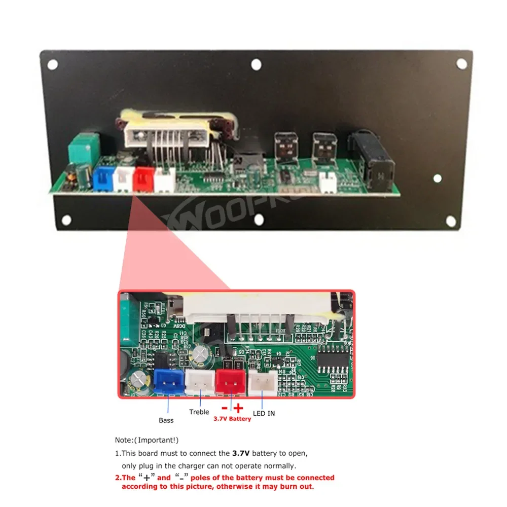3.7V Amplifier Board 30W Amplifier with Remote Control Support Bluetooth AUX U-D