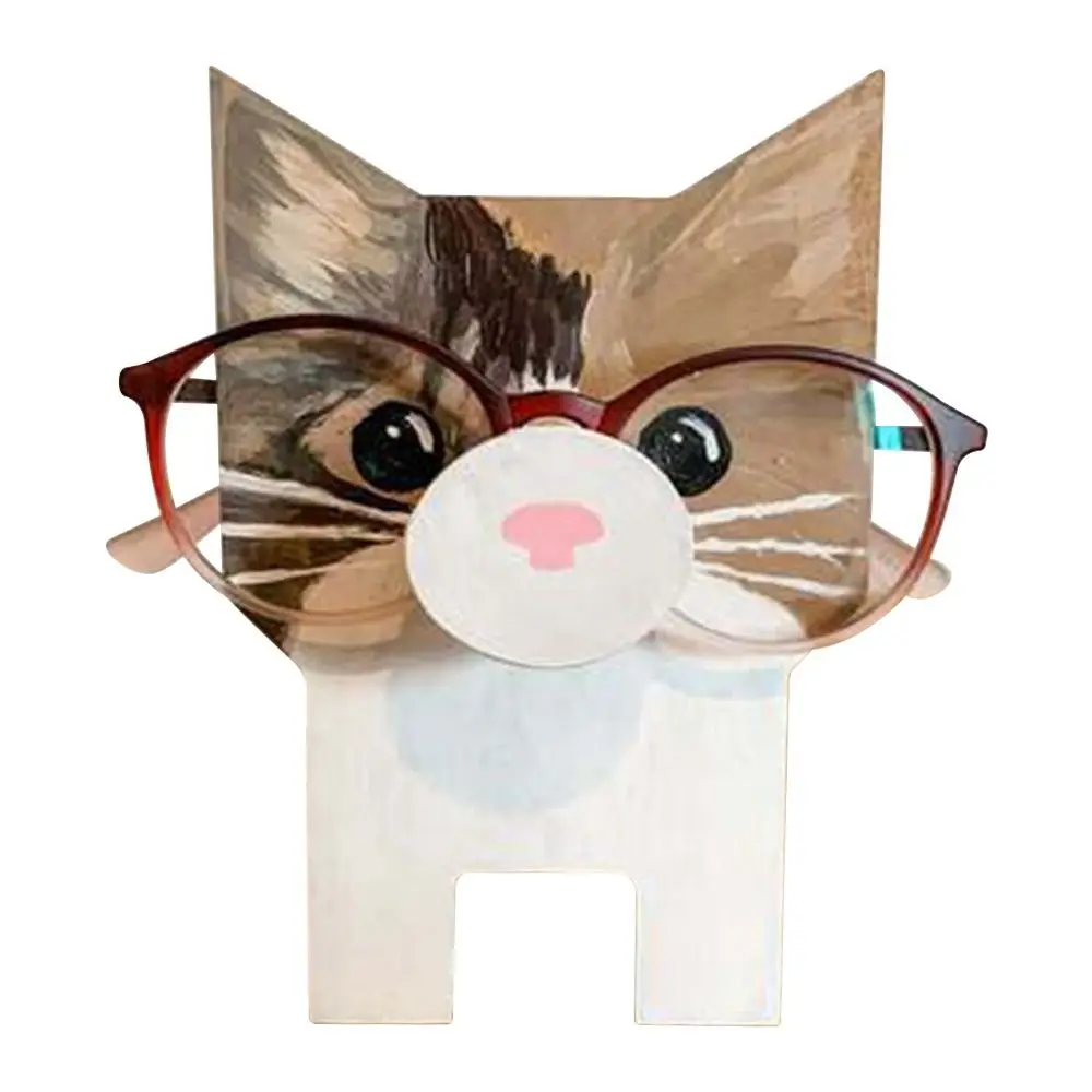 Artistic Wooden Animal Eyeglasses Holder Stand - Stylish Sunglasses & Eyewear Display