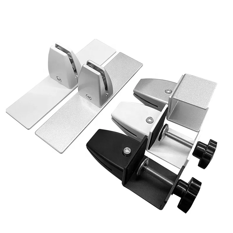 

Aluminum Alloy Office Desk Partition Bracket Clamp Free Standing Glass Table Clamps