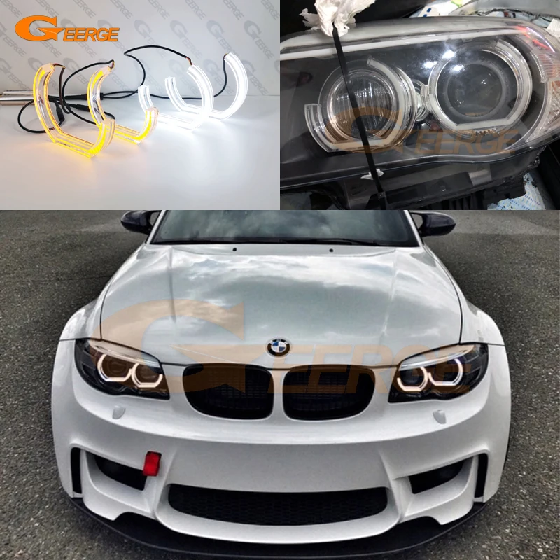 BMW 1 Series E82 E88 Headlight Overlay / Eyelid (Amber Delete) For 128i, 135i, 1M Coupe & Convertible 8 thumbnail image