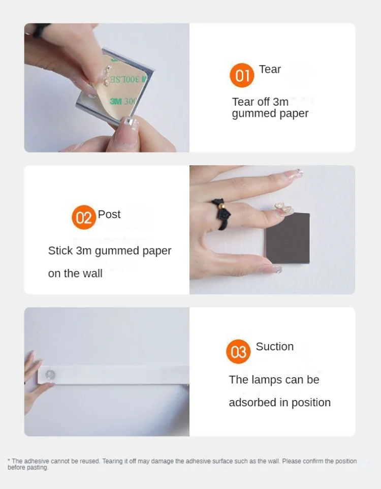 Lâmpada LED recarregável portátil, PIR Motion Sensor, iluminação interior, lâmpadas USB, luzes, bateria - Imagem 6