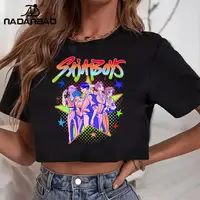 Nadanbao Sajaboys Raglan Short T-shirt Fashion Women's Top Short Sleeve Graphic Tee Shirt Summer Fashion Y2K Clothing