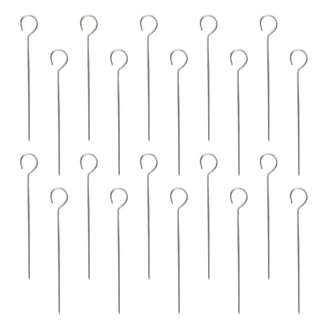 20 Db Rozsdamentes Acél Lúd Farok Tű Hús Húr Nyárs Fém Kabob Yakitori Grill Zöldségek - Image 4