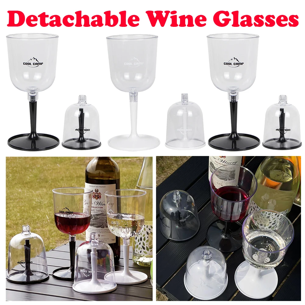 Resin Collapsible Wine Glass Portable Detachable Plastic Wine Glasses Fall  Resistance Shatterproof Reusable for Camping Outdoor - AliExpress