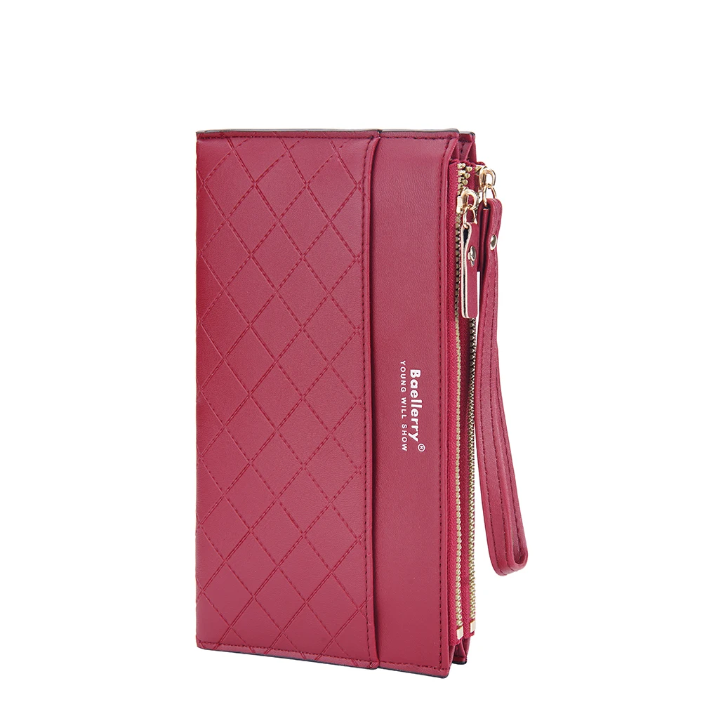 

Women Long Wallet Multi-Card Bit Phone Money Bag Large Capacity Hand Held bag ID Holders Coin Purse Fashion Solid Zipper Purse