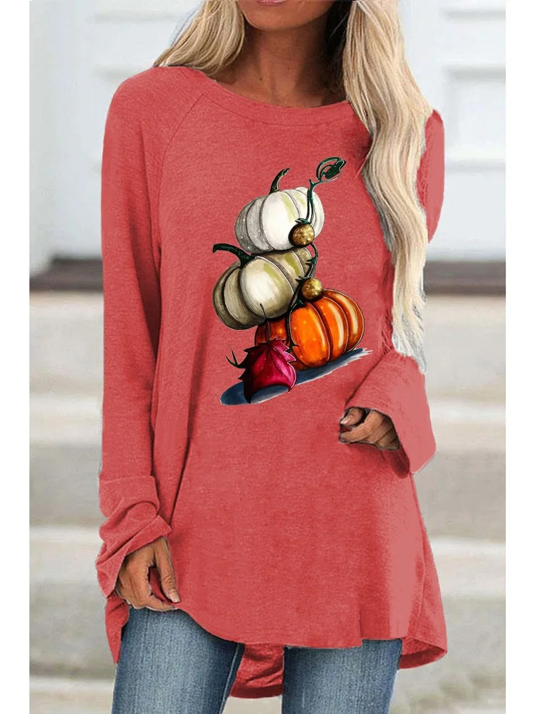 

Осенний модный элегантный пуловер с длинным рукавом и графическим принтом, с круглым вырезом, большие размеры, свободные повседневные топы, женская одежда