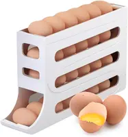 Egg Holder for Fridge, Egg Dispenser Auto Rolling Egg Tray Storage and Organizer, Space-Saving Egg Roller for Refrigerator 1