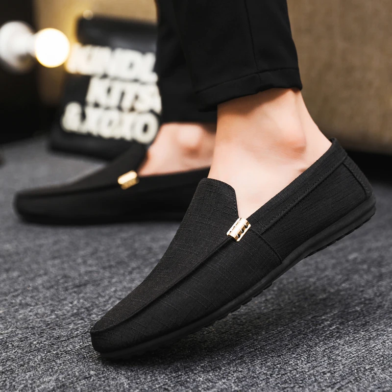 Men's Simple Solid-Color Loafers, Comfortable, Soft, Versatile, and Easy to Slip on - 5