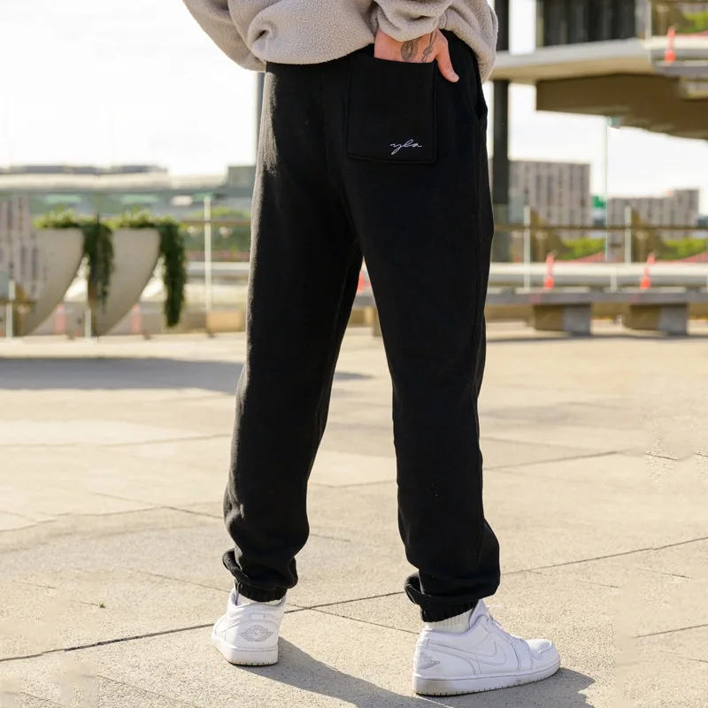 Youngla Men's Sweatpants New Season Fitness Center Sports Cotton Embroidery Ankle Length Workout Pants Skateboarding Pants