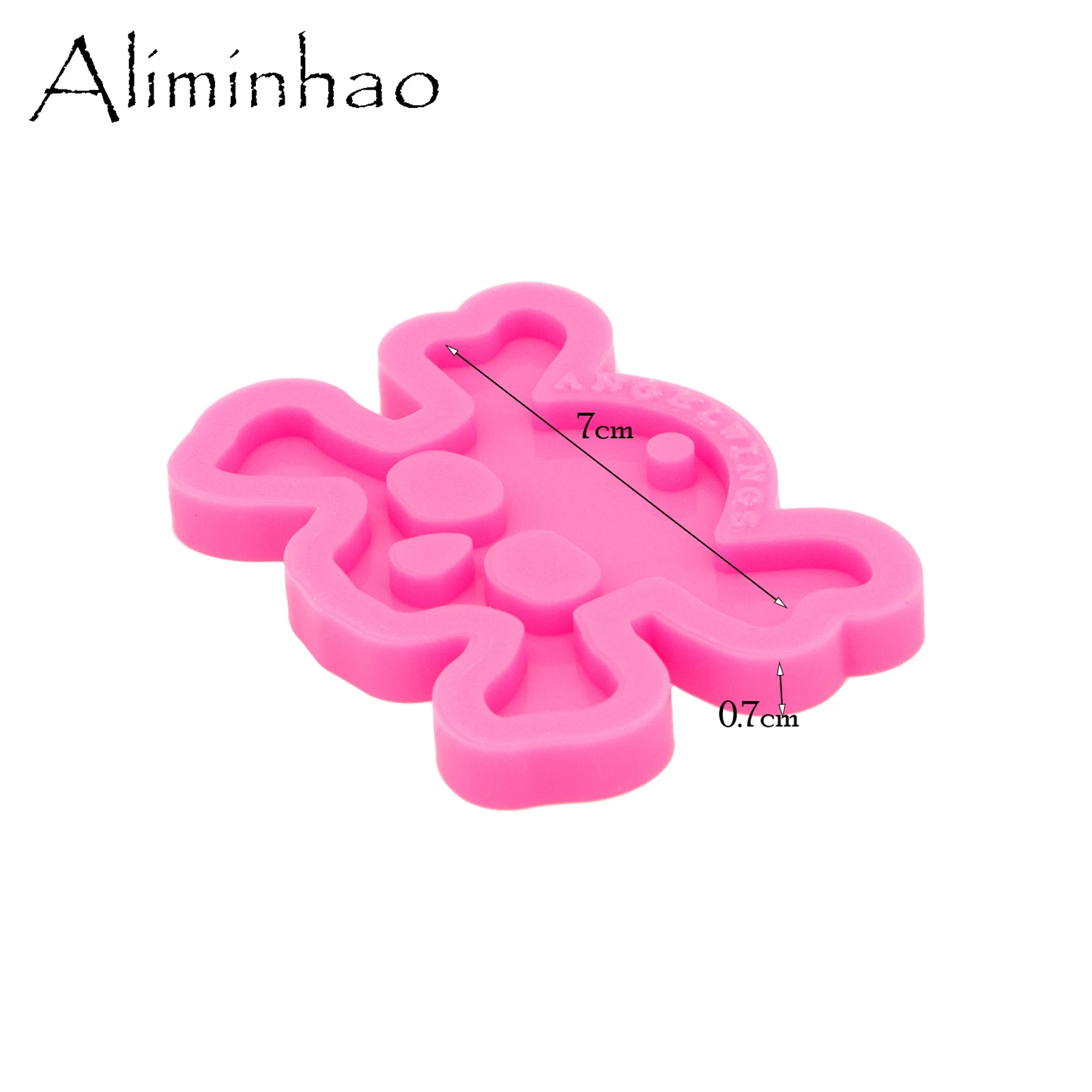 DY0081 Shiny Ghost head skull silicone Keychains mold Key chain Pendant clay DIY Jewelry Making epoxy Resin mold