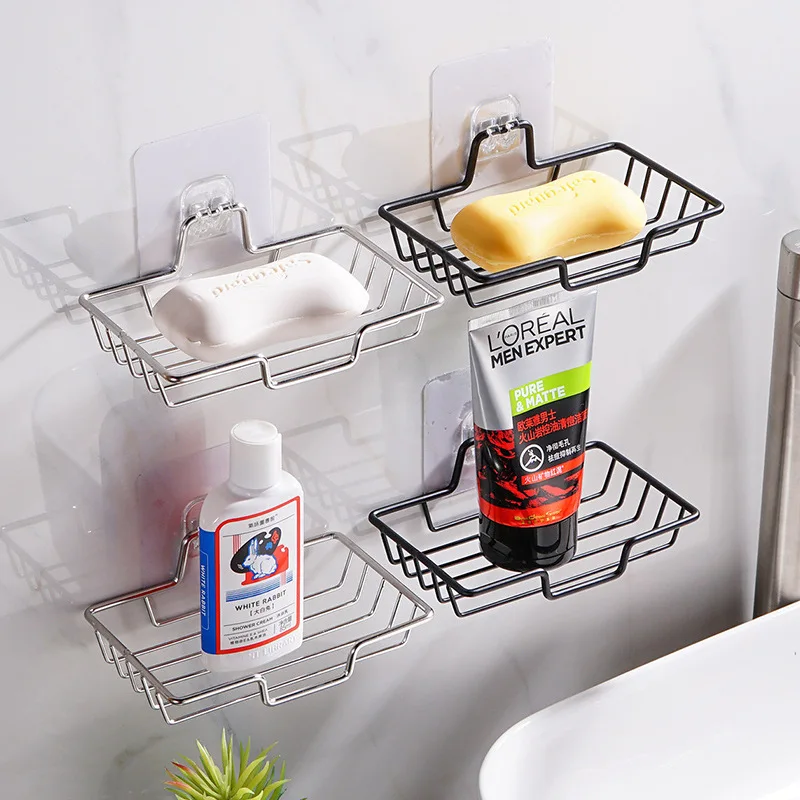 

Stainless Steel Bathroom Corner Shower Shelf Wrought Iron Shampoo Storage Rack Holder with Suction Cup Bathroom Accessories