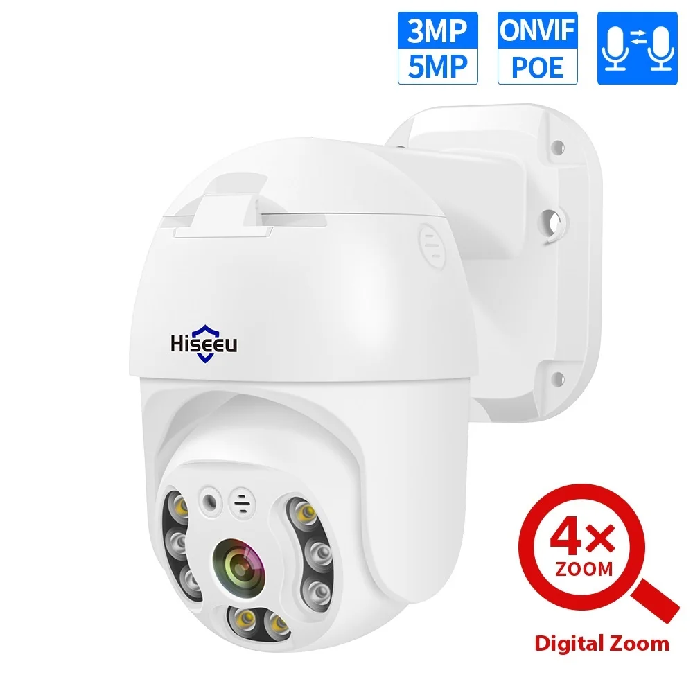 

New H.265 3MP 5MP POE PTZ IP Surveillance Security Camera 4X Digital ZOOM CCTV for POE NVR Recorder System Waterproof Outdoor