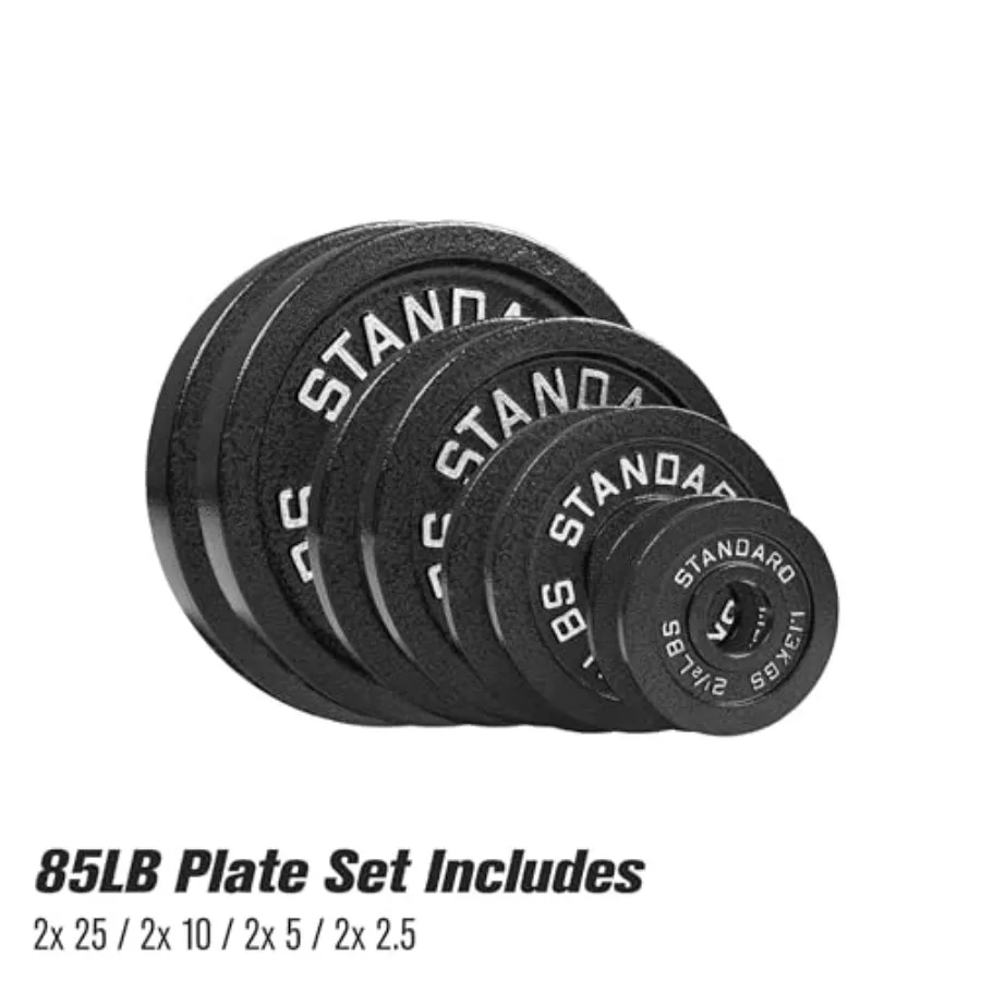 85 LB Steel Olympic Weight Plate Set 4