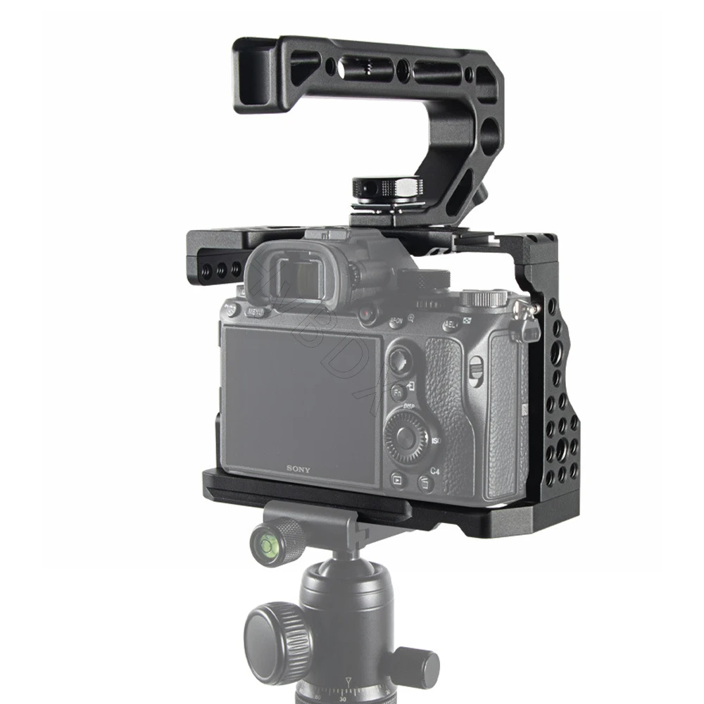 Universal Camera Top Handle with Cold Shoe Mount for DSLR Accessory Attachment