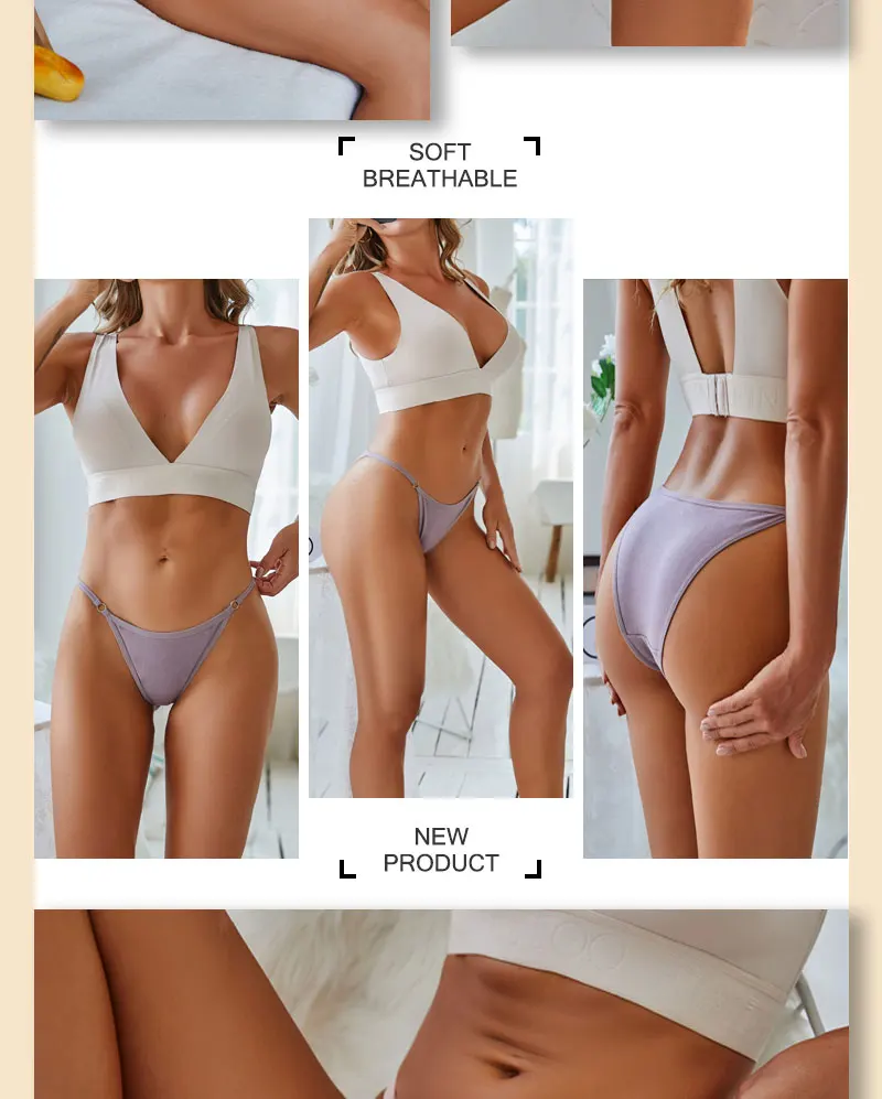 Cotton Bikini Panties - Women’s Low Waist Briefs | Comfortable Soft Cotton Lingerie Set