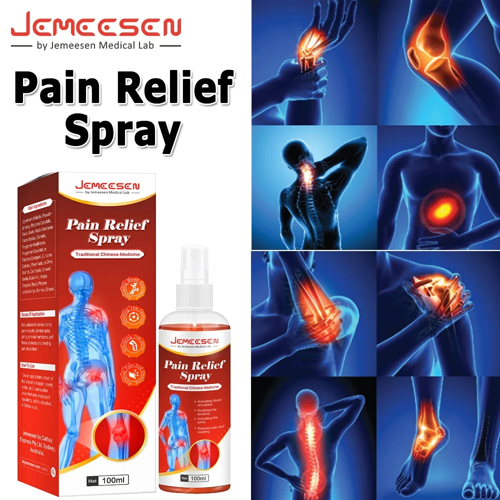 Pain Analgesic Cream Jemeesen Instant Pain Relief Spray Rheumatism Arthritis Knee Pain Relief Muscle Ache Joint Sprain Orthopedic Medical Spray Soot