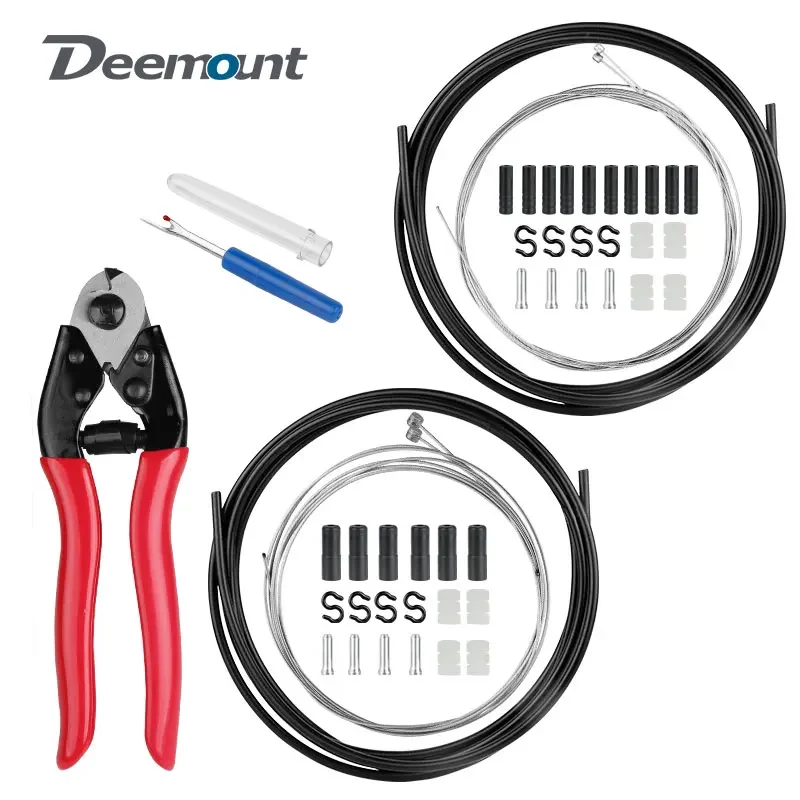 Bicycle Disc Brake Hose Brake Derailleur Cables Enclosure Kit Carbon Steel Wire W/ Cable Cap MTB Road Bike Inner Line Wire Cutter Disc Brake Parts