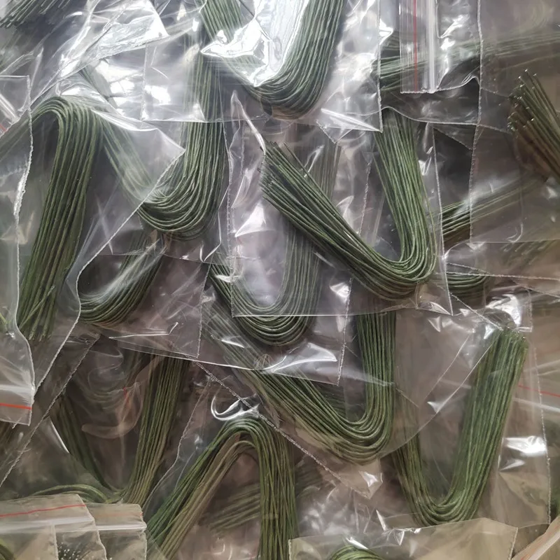 26# 0.45mm 10CM Paper Covered Artificial Branches Twigs Iron Wire 50-100Pcs/Lot for DIY/nylon Flower Accessory artificial branches