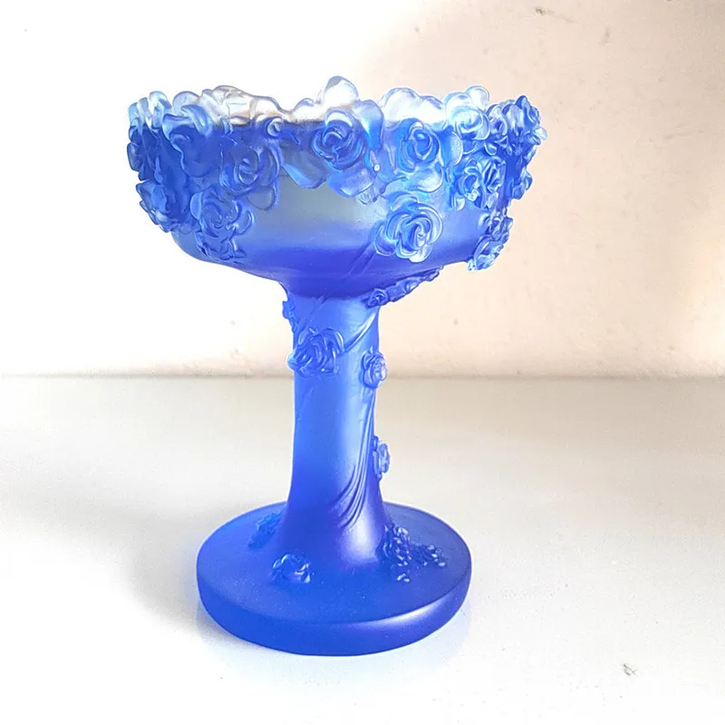 

Luxury Resin 20cm Flower Carving Decorate European Style Home Putting Decorate Delicate Incence Lamp Holder