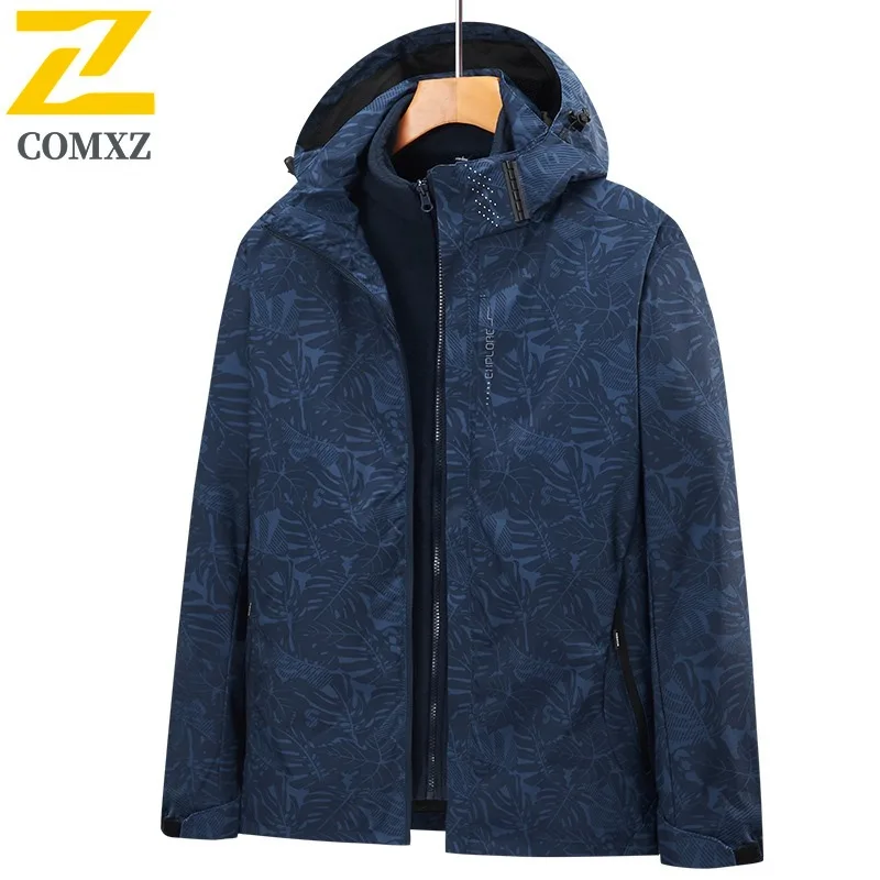 EIAO Outdoor Windproof Waterproof Breathable 3-in-1 Jacket Pants Set for Men Women Hiking Camping Fishing  Windbreaker Raincoat