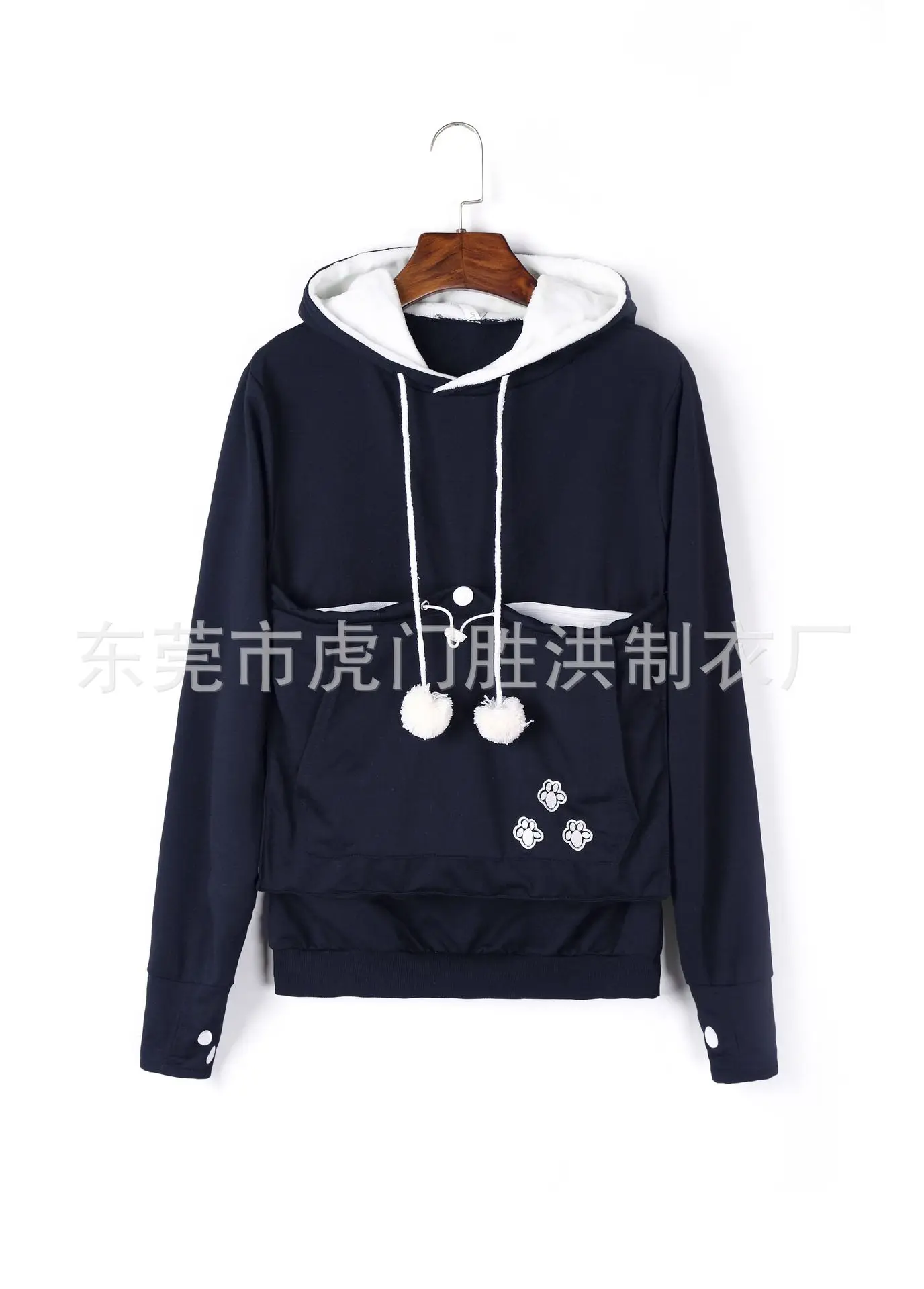 

Новинка 2024, Женская толстовка с капюшоном, худи для женщин, кошек, собак, домашних животных, Повседневная Толстовка кенгуру с большим передним карманом для беременных женщин