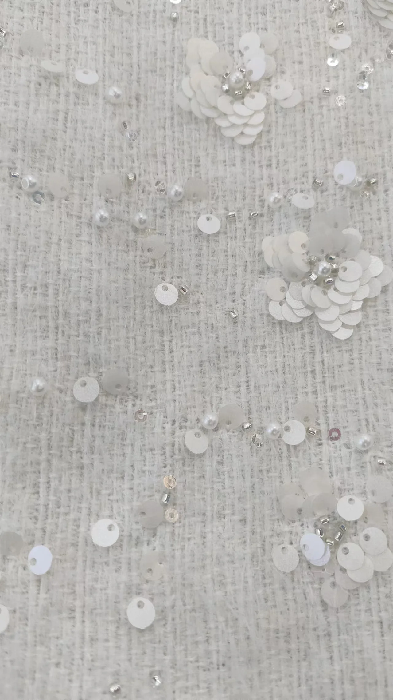 

Hot sale exquisite wool fabric, bead tube + sequin flower embroidery, good quality and price, fashionable women's coat jacket