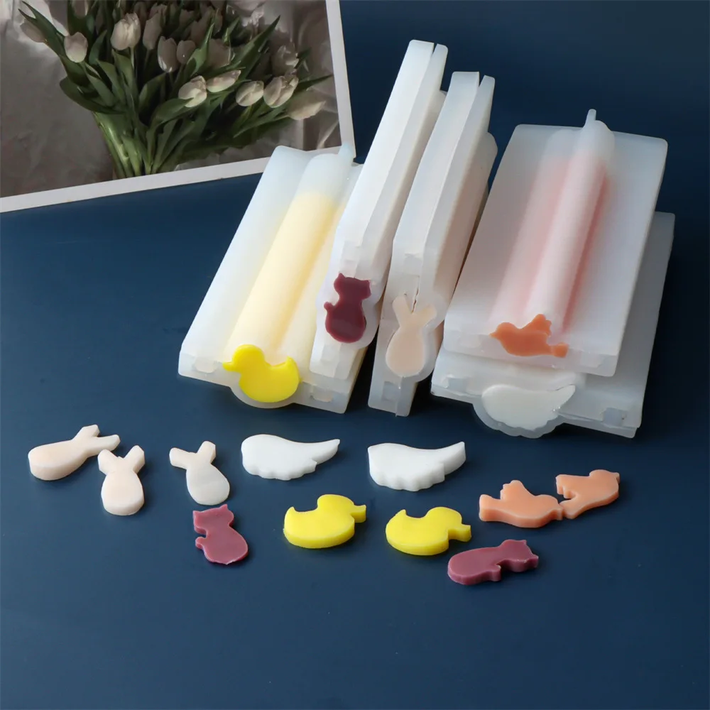 DIY 12cm/25cm Large Tube Animal Soap Mold Cute Cat and Bird Shaped Silicone Mold Chocolate Cake Making Decoration Christmas Gift Silicone Mold Soap Molds