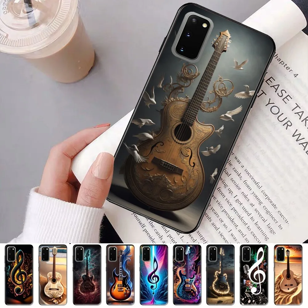 Music Score Musical Violin Guitar Phone Case Per Samsung S 9 10 20 21 22 23 30 23Plus Lite Ultra Fe S10Lite Fundas