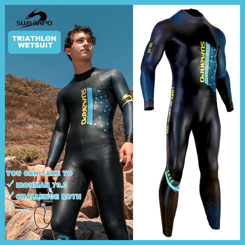 SUMARPO Triathlon Wetsuits for Men RACE 4/2mm Yamamoto Neoprene for Open Water Swimming Fina Approved diving suits