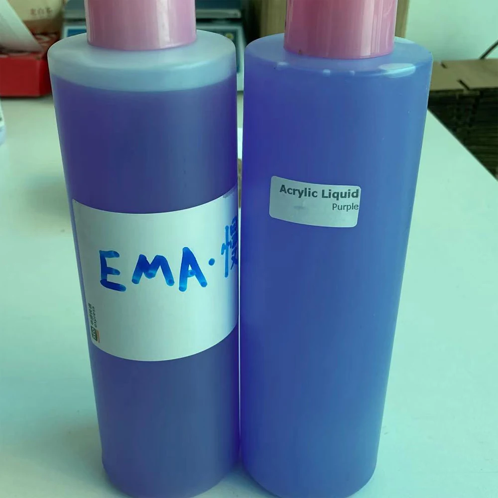 Líquido monómero acrílico EMA para extensión de uñas, líquido de cristal para inmersión y tallado, no amarillo, sistema profesional de uñas acrílicas, 1000ml