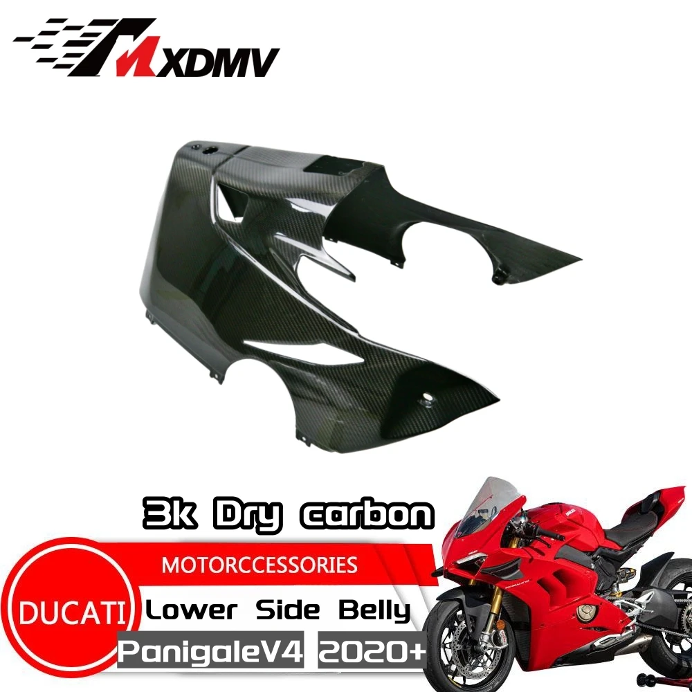 

100% Full Dry Carbon Fiber Motorcycle Fuel Belly Pan Lower Side Fairing Kit For Ducati Panigale V4 / V4S /V4R 2022 2023