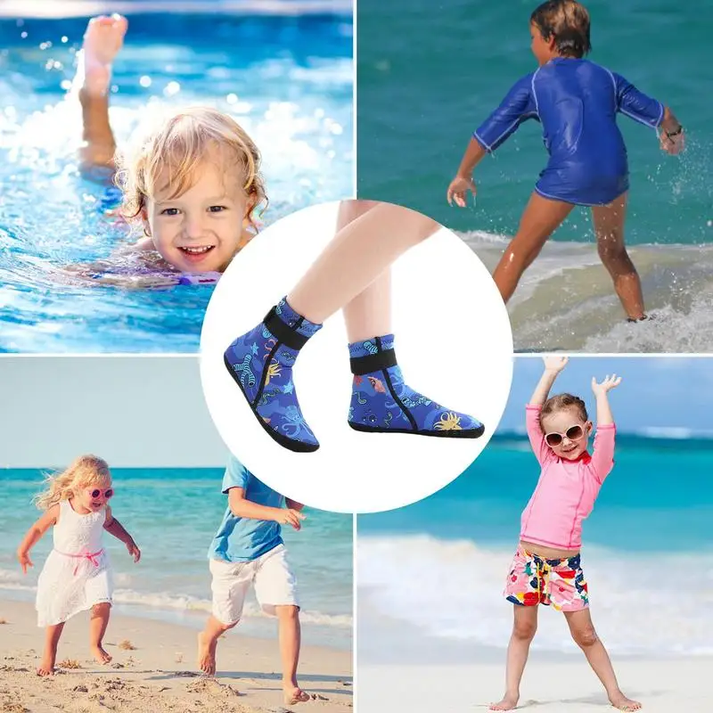 Kids Warm Wetsuit Socks Camouflage Summer Water Socks Non-slip Anti-Scratch Warm Kids For Swimming Diving Kayaking