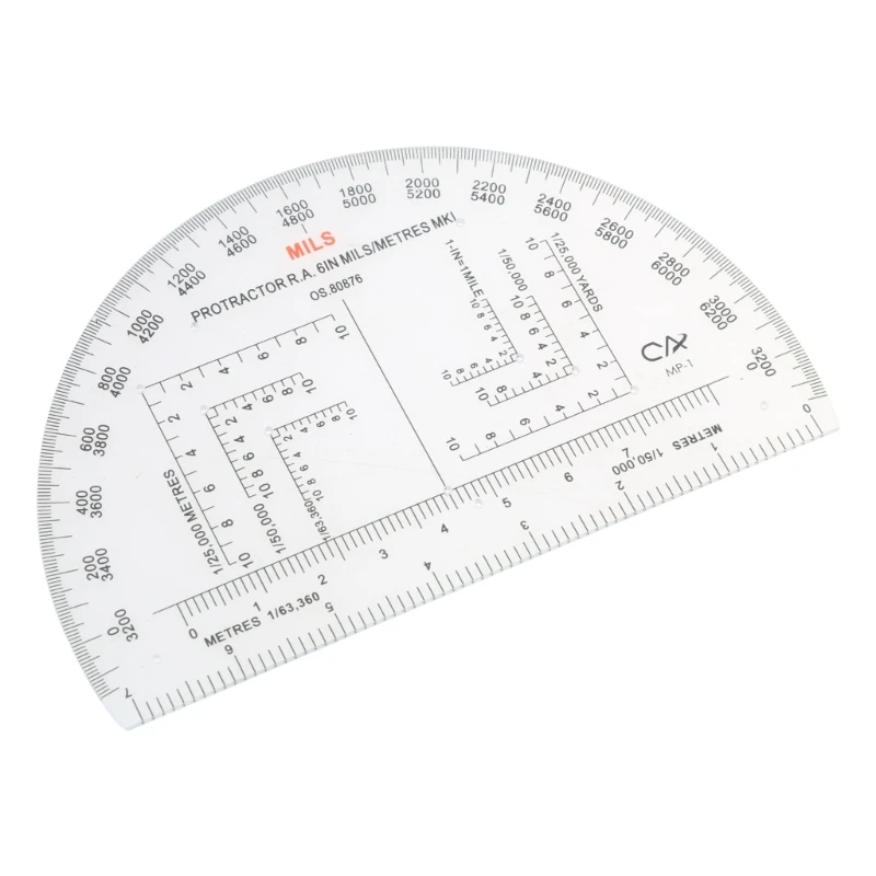 Military Map Coordinate Scale Protractor Romer Grids Reference Tool angle measuring tool angle protractor