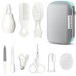 Deluxe 9 - Piece Baby Grooming Kit with Travel Case - Essential Safety Care Set (Grey)