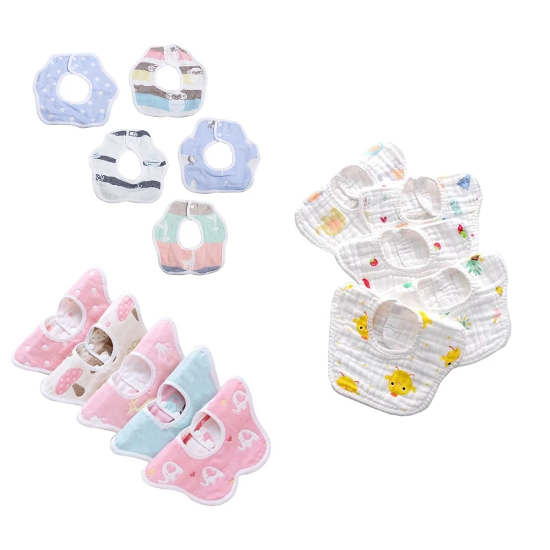 

Baby Toddler Feeding Saliva Towel Adjustable Children Apron Cotton Saliva Towel New Mother's Feeding Helper