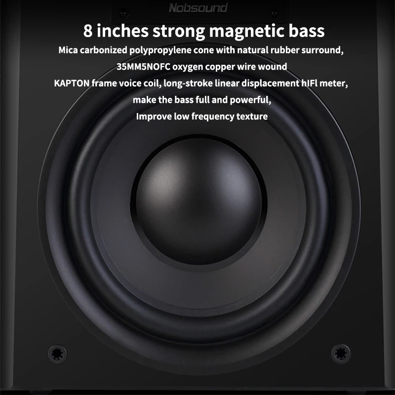 200W High-Power 8-inch Speaker Three-Way Bookshelf Speaker Fever Hifi Audio Passive Home Theater Enthusiast