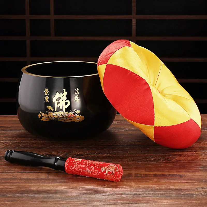 Creative Handmade Tibetan Singing Bowl Set, Brass Buddhist Artifacts, Decorative-Wall-dishes, Resonance Healing Meditation, 1Pc