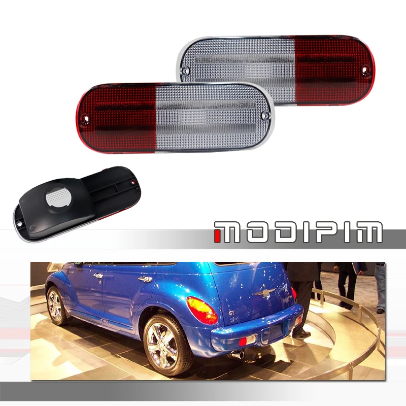 Car Rear Bumper Reflector Light Backup Reverse Light Housings For 2001 2002 2003 2004 2005 Chrysler PT Cruiser, No Bulb / Socket