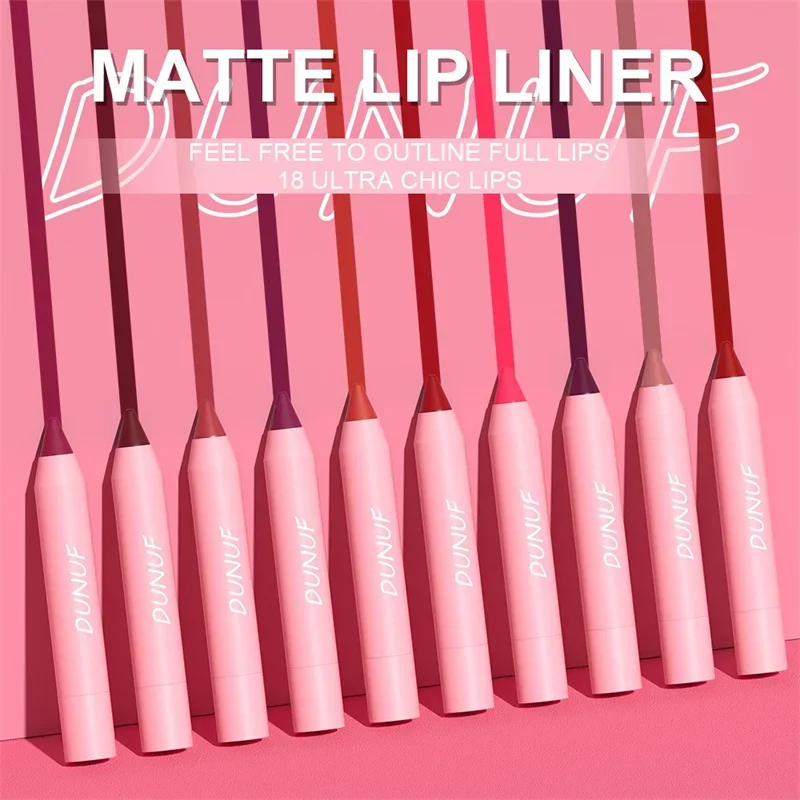 Matte Velvet Lipstick Pencil 18 Colours Long-lasting Lip Liner_voghion.com