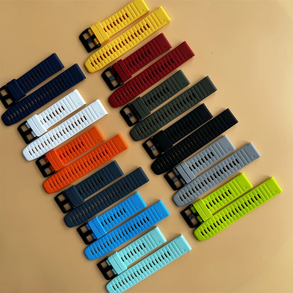 Silicone Sport Watch Band - Quick Fit Strap Bracelet, 22/26mm