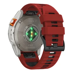 Silicone Strap QuickFit Watch Bands for Enhanced Comfort and Style (Red Black)