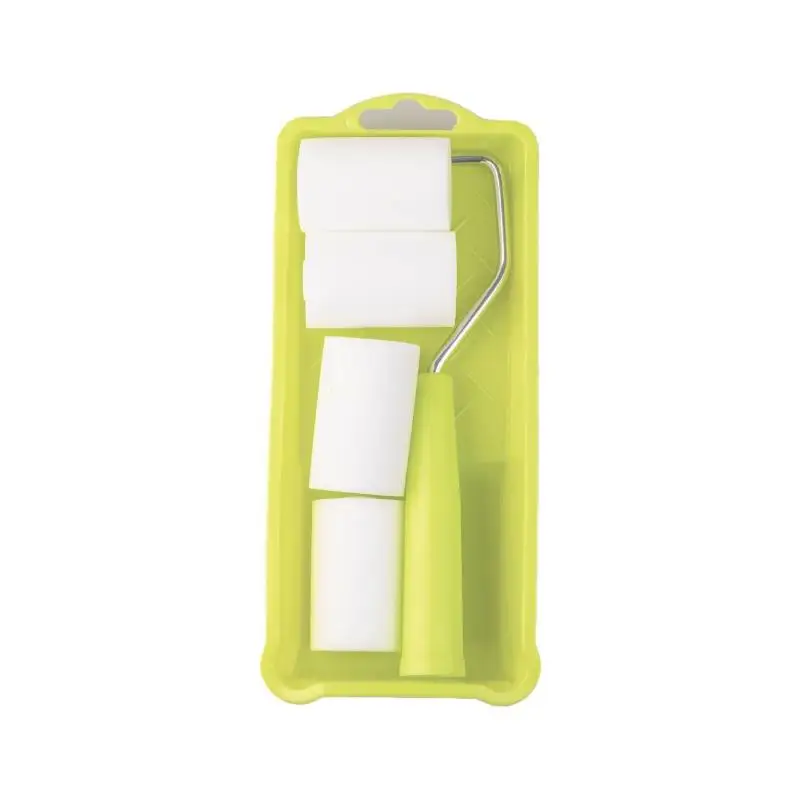 6Pcs 고밀도 폼 페인트 롤러 페인트 트레이 라이너 2 인치 소형 페인트 롤러 키트 벽화 도구용