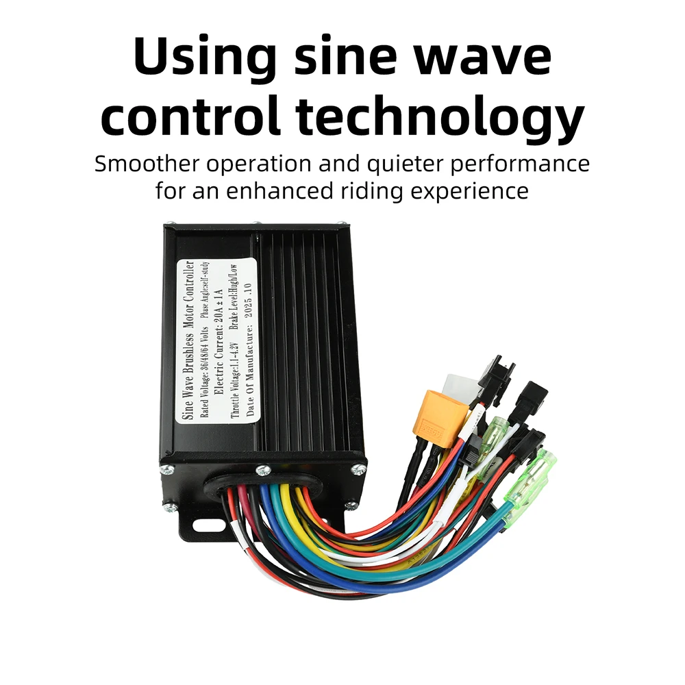 36V 48V 64V 30A 사인파 브러시리스 모터 컨트롤러 750-1500W 3모드 드라이버 SM 커넥터 계기판 전기 자전거 S866