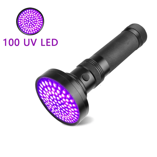 DARKBEAM Linterna UV de 395 nm, luz ultravioleta, luz negra, lámpara de  madera, portátil, 400 nm, mini detector para orina de perro/gato, manchas  de