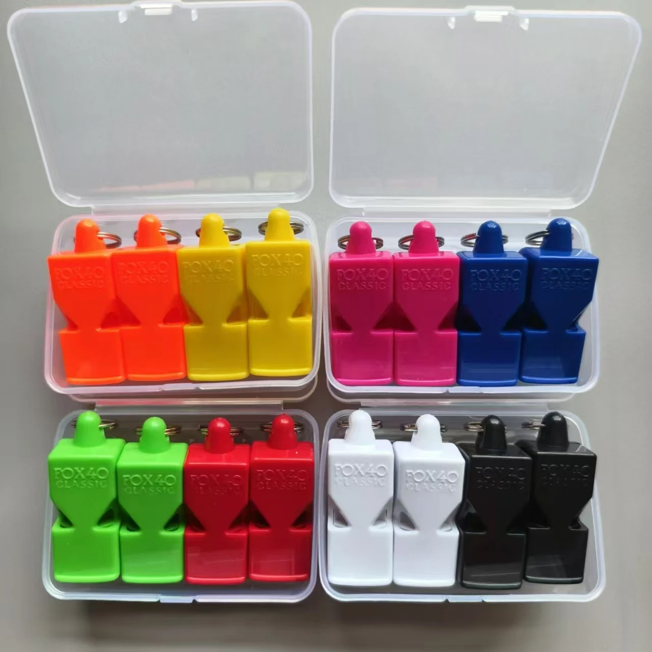 Classic Referee Whistle, Outdoor Rescue Whistle, Pe Teacher Coach Whistle, 4Pcs in Box 6