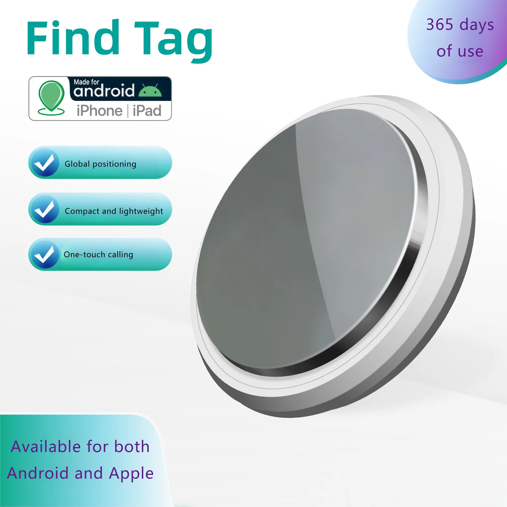 For Apple Android Smart Airtag Key Finder Locator GPS Tracking Device Bluetooth Anti Lost Air Tag Alarm Reminder For Pet